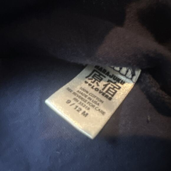 9/12 M Gwen Stefani Harajuku Lovers Top No Doubt Long Sleeve Shirt Tiger Blue - Picture 5 of 9